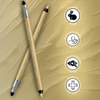 FACES CANADA Ultime Pro Intense Gel Kajal With Smudger & Sharpener - Sand Beige, 1.2 g | 24 Hr Long Stay | Waterproof & Smudgeproof | One Swipe Smooth Application | 3-in-1 Kajal, Eyeliner