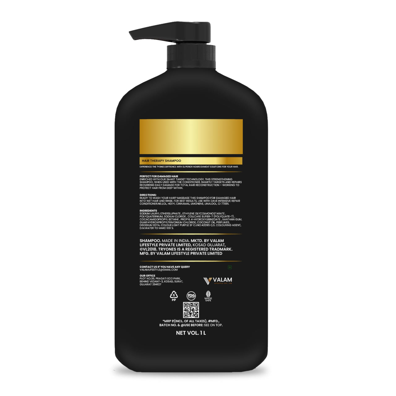 TryOnes Strengthening | Fortifying Formulation crafted in Reduce Dandruff, Prevents Hair Fall & Promote Hair Growth 1000 ml