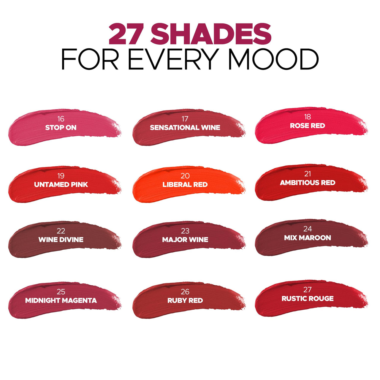 Hilary Rhoda Matte Trap Liquid Lipstick | Non-Transfer & Waterproof Lipstick | 8-Hour Long Stay | Non-Drying Formula | 5ml (Sensational Wine - Shade 17)