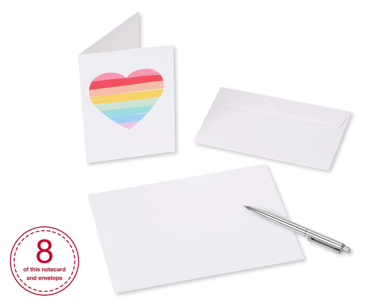 American Greetings Blank Cards with White Envelopes for All Occasions, Rainbow Designs (48-Count)