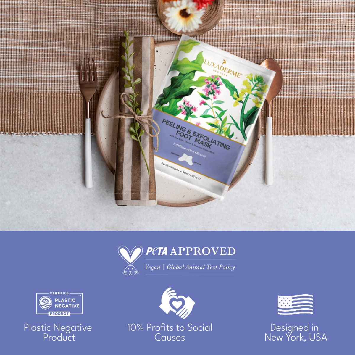 LuxaDerme Korean Peeling & Exfoliating Foot Mask for Baby Soft Feet | Removes Dry Skin & Hard Calluses | Hydrates Dry Feet (Pack of 1)