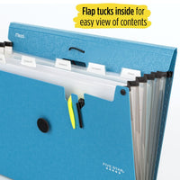 Five Star 6 Pocket Expanding File Organizer, Plastic Expandable File Folders with Pockets and Tab Inserts, Holds 11