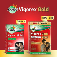 Zandu Vigorex Gold Ayurvedic Daily Energizer -Pack of 12 Capsules, 1 count