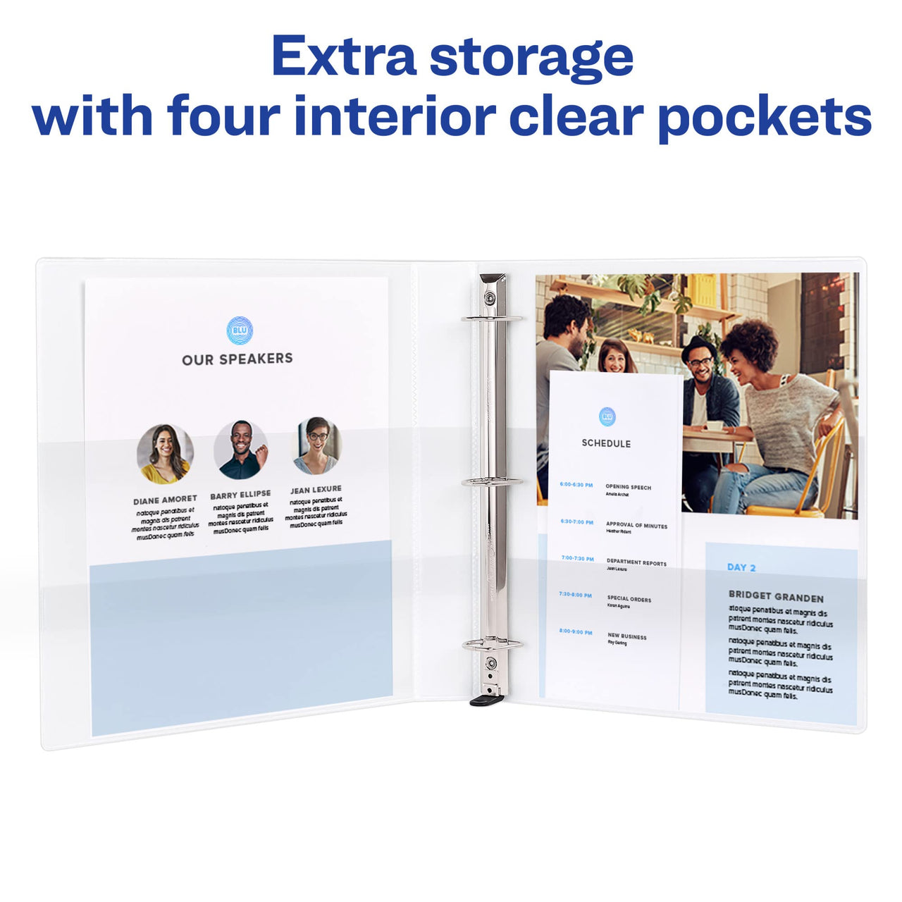 Avery Heavy-Duty View 3 Ring Binder, Extra Wide, 1" EZD Rings, 1 White Binder (01318)