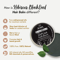 Nat Habit Hibiscus Black Seed Hair & Beard Balm For Hair Growth, Beard Growth, Hair Smoothening & Straightening - Infused With Hibiscus Leaves (Pack Of 1, 25Ml), 35 Grams