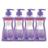 Santoor Crème Handwash 200ml, Pack of 4 with Touch of Lotion| Made with Berries & Tulsi| Rich Lathering Formula with Anti-Bacterial Properties| Soft on Hands| Soothes & Hydrates Skin