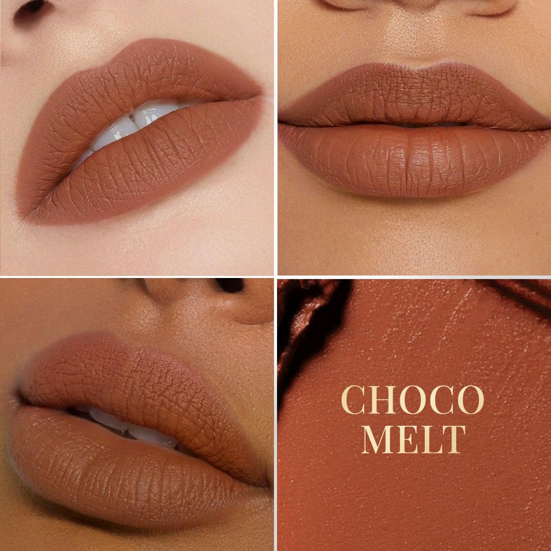 mCaffeine Shades Creamy Matte Kiss Bullet Lipstick | Moisturizing & Lightweight | Comfortable, Non-drying & Long Stay Lipstick | Infused with Cocoa Butter & Vitamin E | Lipstick | 3.5 g - Choco Melt