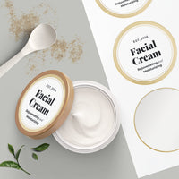 Avery Matte White Labels with Metallic Gold Borders, 3