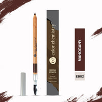 Color Chemistry Eyebrow Pencil MAHOGANY EB02, 1.08 g | With Spoolie - Outline, Shape & Fill Brows with Ultra-Precise Dual Ended Brush | Long-Lasting, Natural Looking & Cruelty-Free Formula for Every Brow
