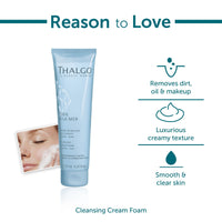 Thalgo Cleansing Cream Foam - Cream-to-Foam Face Cleanser for All Skin Types - Makeup Remover & Purifying Cleanser - 125ml