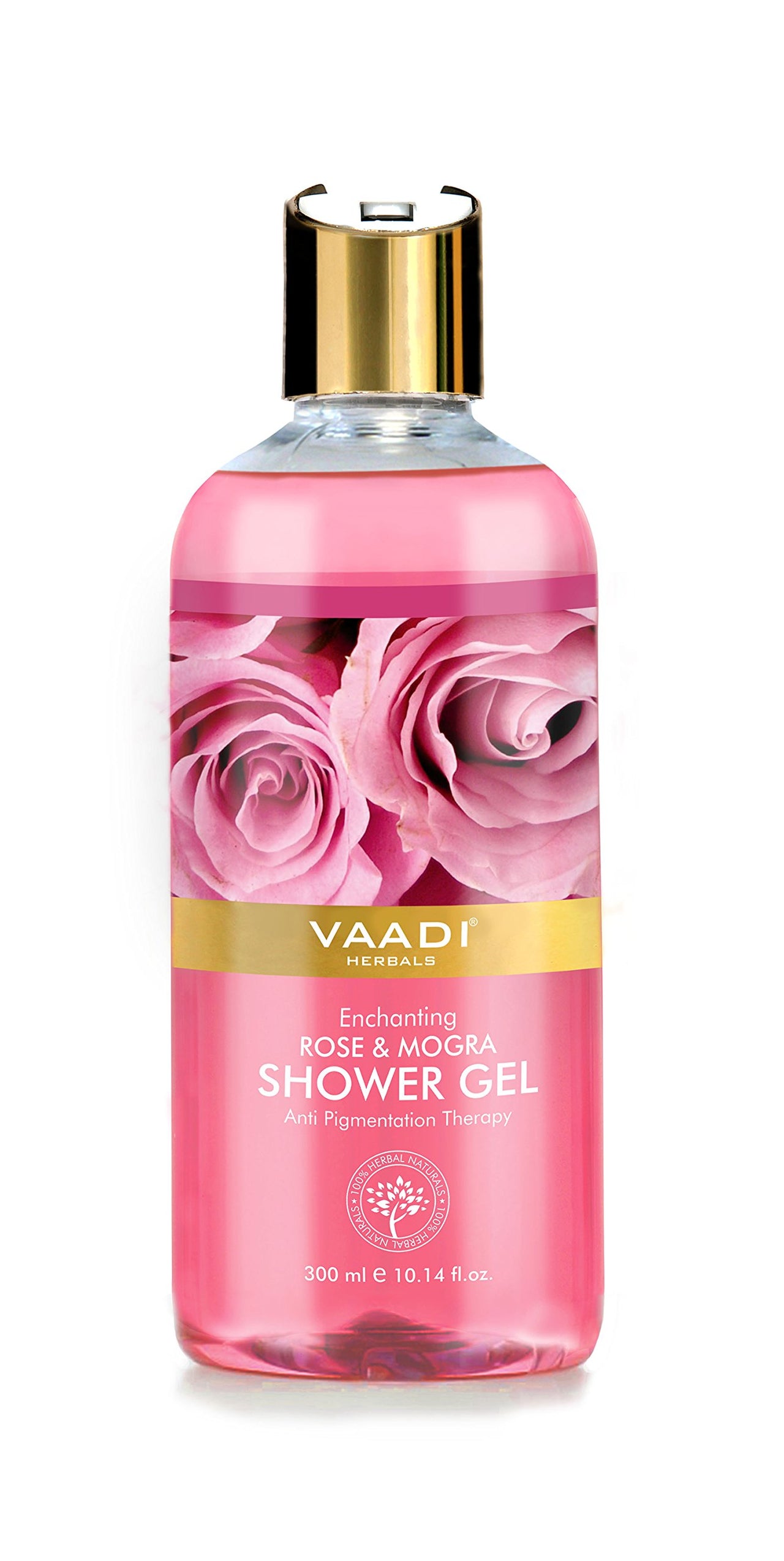 Vaadi Herbals Shower Gel, Enchanting Rose and Mogra, 300ml
