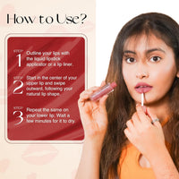 Nourish Mantra’s Jashn-E-Gulab Lipstick (3.5ml)/ Creamy Matte Liquid Lipstick with SPF/Water Proof/Smudge Proof/Transfer Proof/Long Lasting/Suits All Skin Tones