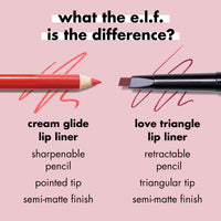 e.l.f. Cream Glide Lip Liner, Highly-Pigmented Pencil For Shaping & Sculpting Lips, Semi-Matte Finish, Vegan & Cruelty-Free, Plum & Get It