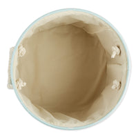 Bone Dry Pet Storage Collection Paw and Bone Print, Small Round, 9x12x12, Aqua Trellis Small Round, 9x12x12