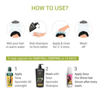 SESA Ayurvedic Hair Oil 200Ml + Ayurvedic Medicinal Shampoo 500Ml Combo Pack Control Hair Fall Nourishes Scalp Help Hair Growth For Men & Women