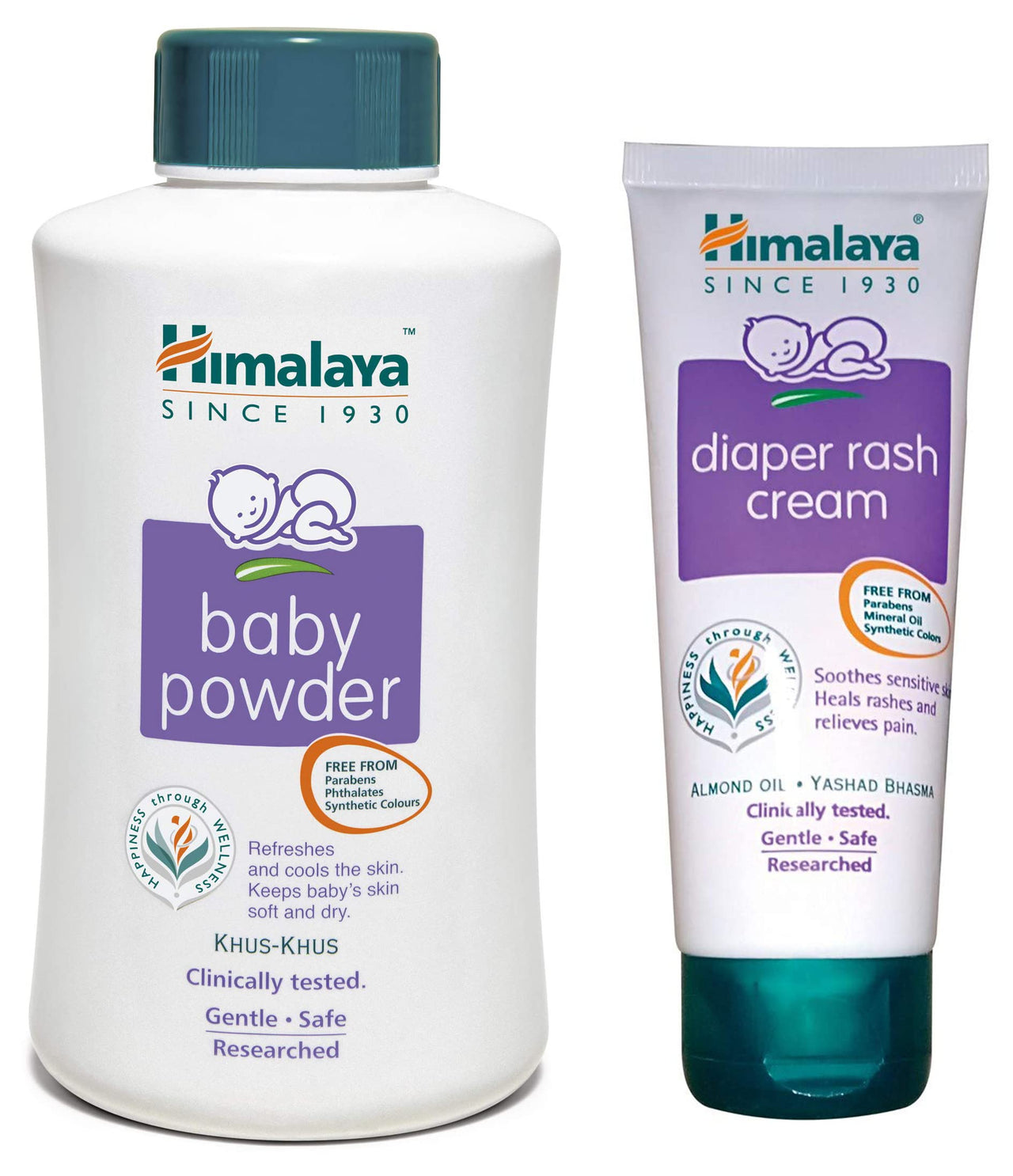 Himalaya Baby Powder, 700g & Himalaya Diaper Rash Cream,100gm