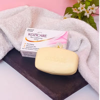 Kozicare Kojic Acid Soap & Glutathione Soap | Bathing Soaps | Bath Soap for Men & Women | Soaps for Bath | TFM Grade 1 Soap | Moisturize Skin | Fades Dark Spots | Gentle Exfoliation - Pack of 9