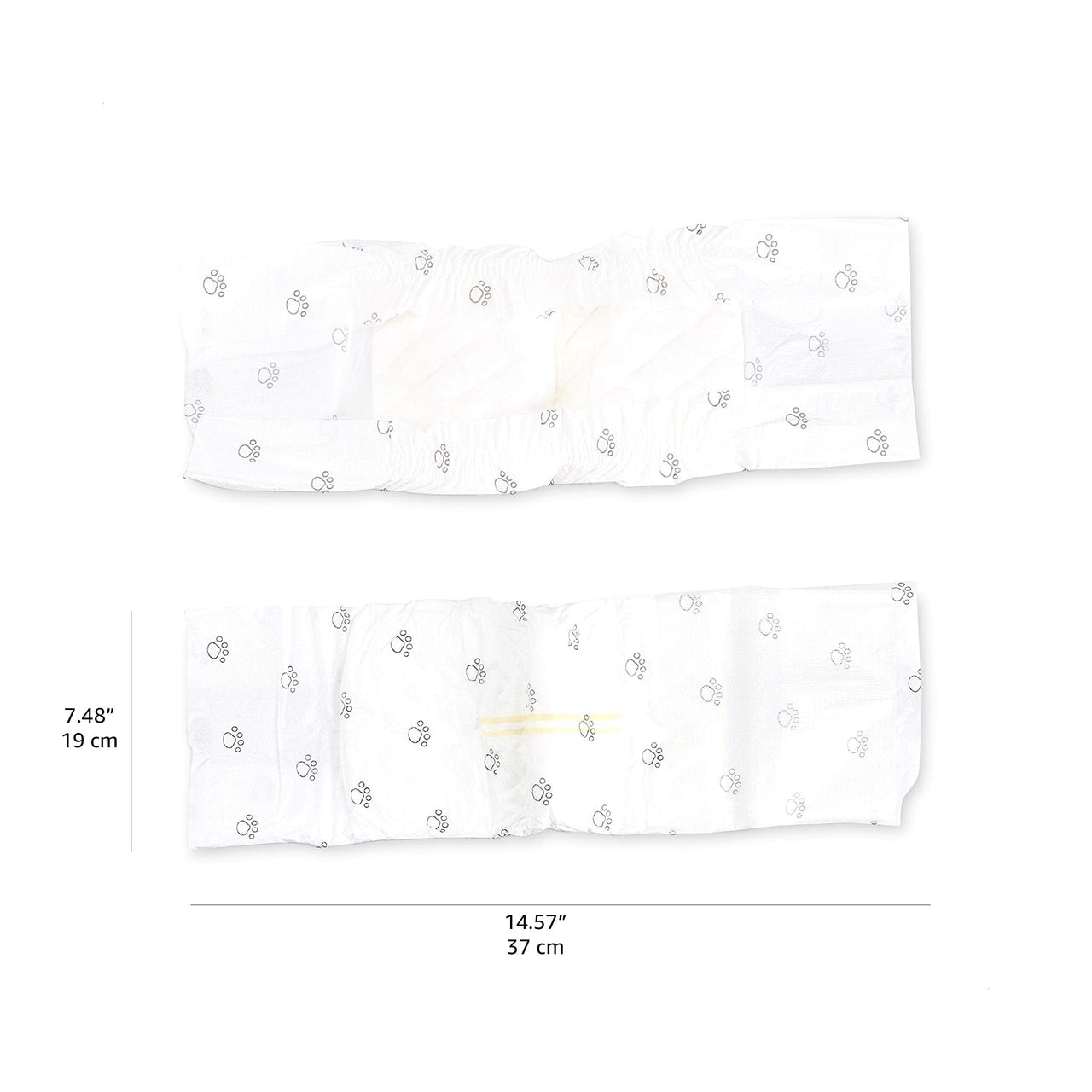 Basics Male Dog Wrap, Disposable Diapers, X-Small, Pack of 30, White X-Small (Pack of 30)