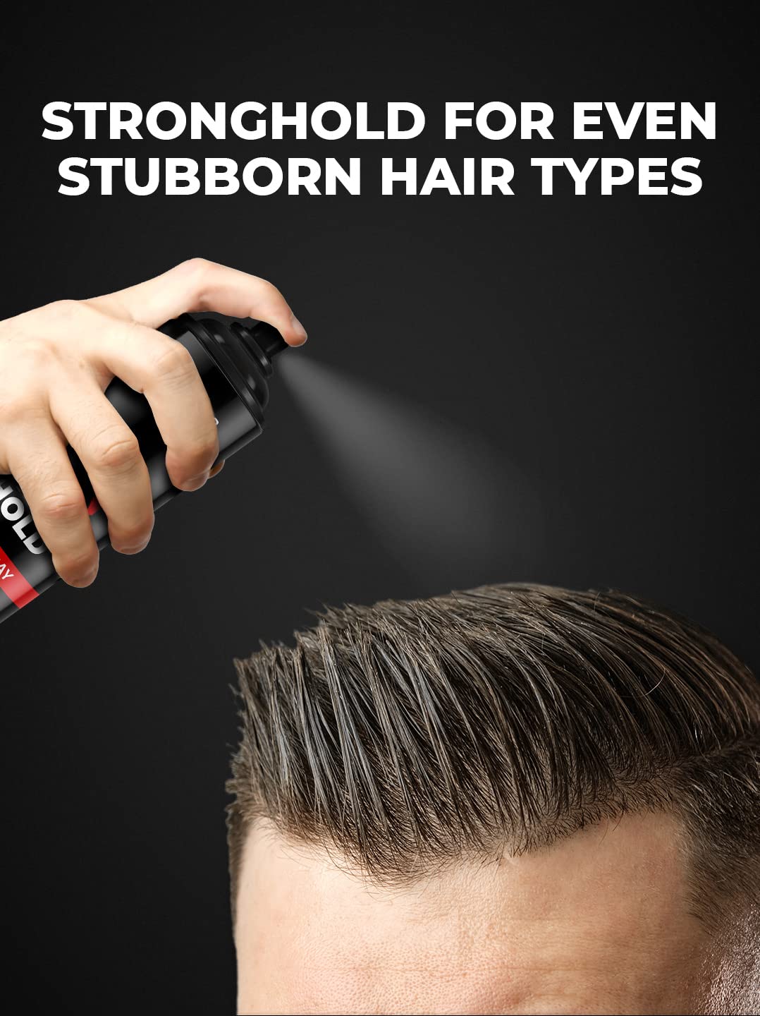 BEARDO Strong Hold Hair Spray, 192 Ml, Hair Spray For Men, Hair Styling, Hair Setting Spray, Hair Fixing Spray, Strong Hold, Natural Shine, Pack of 1