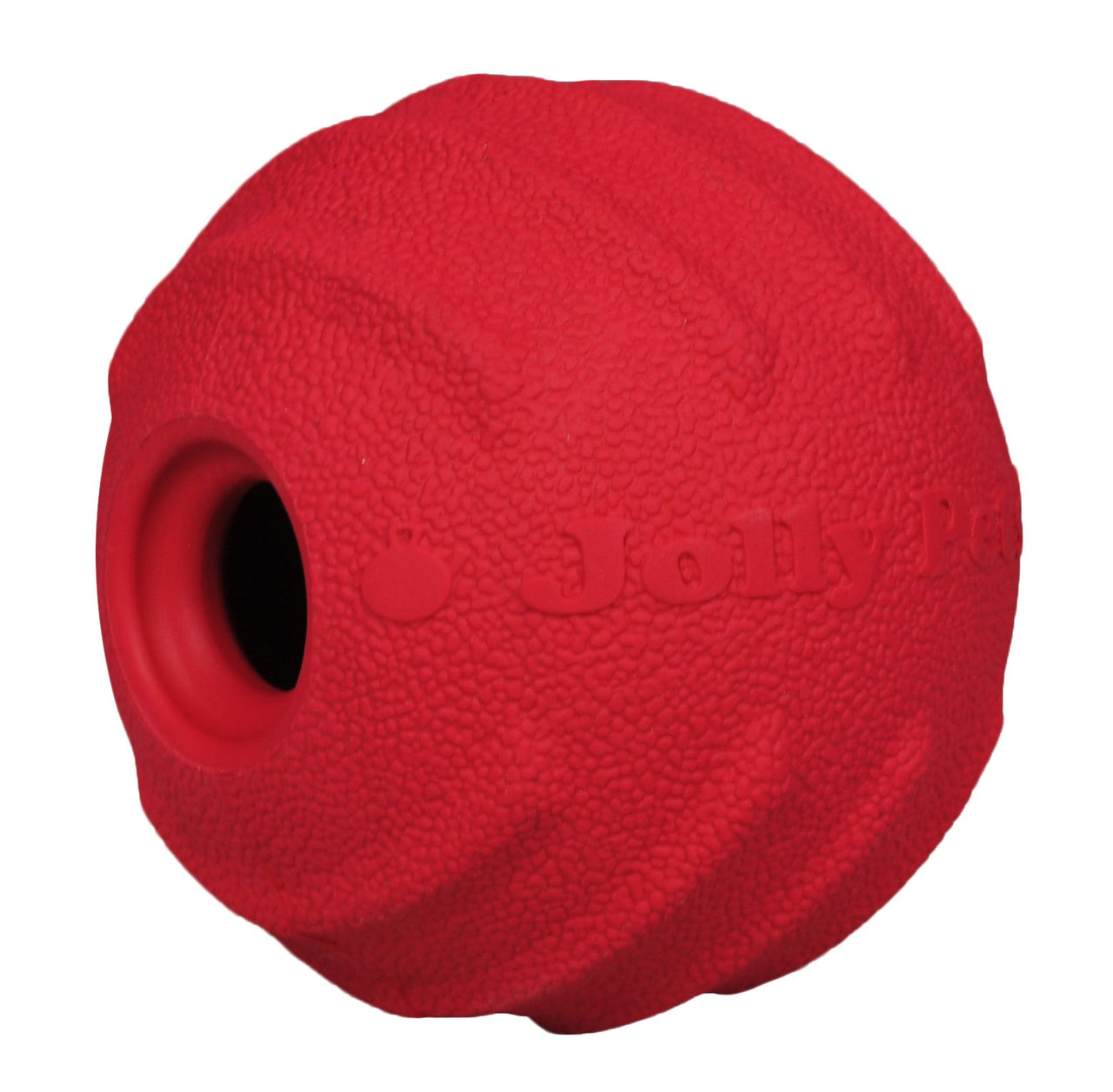 Jolly Pets Tuff Tosser Bouncing Ball Tog Toy/Treat Holder, 4 Inches, Red, All Breed Sizes Red 4" Tuff Tosser