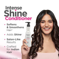 BBLUNT Intense Shine Conditioner with Rice & Silk Protein for Softer, Smoother & Shinier Hair - 250 g