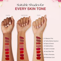 Nourish Mantra’s Natkhat Berry Lipstick (3.5ml)/ Creamy Matte Liquid Lipstick with SPF/Water Proof/Smudge Proof/Transfer Proof/Long Lasting/Suits All Skin Tones