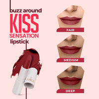 Juice Kiss Sensation Lipstick with Goodness of Bio Retinol, UV Protection & Long lasting Lipstick (Regal Red - M04)