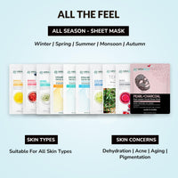 MIRABELLE COSMETICS KOREA Crystal Clear Skin facial sheet mask combo pack of 10