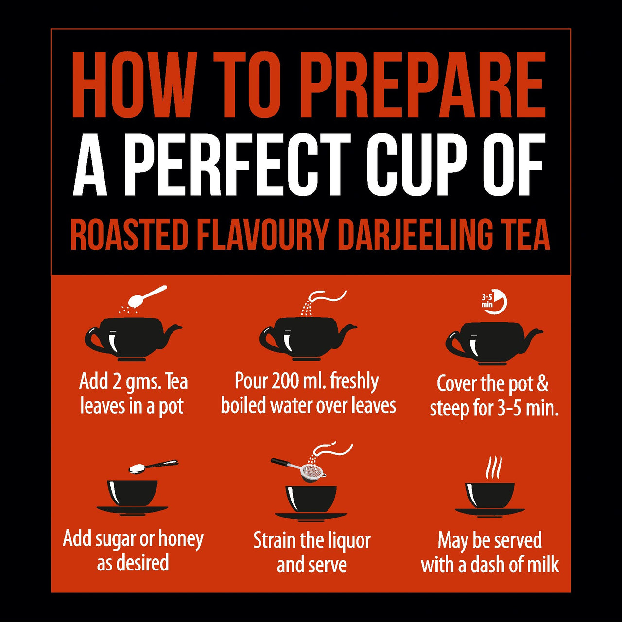 Golden Tips Darjeeling Roasted Organic Black Tea (250 Gram-125 Cups)