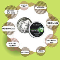 EcoBerry Pure & Chemical Free Aloe Vera Gel, Soothes Skin, Sun burn, Anti-Ageing, Reduces Dandruff, Antioxidant Rich, Anti-inflammatory, Natural & Handmade, Paraben Free, Vegan, 100ml