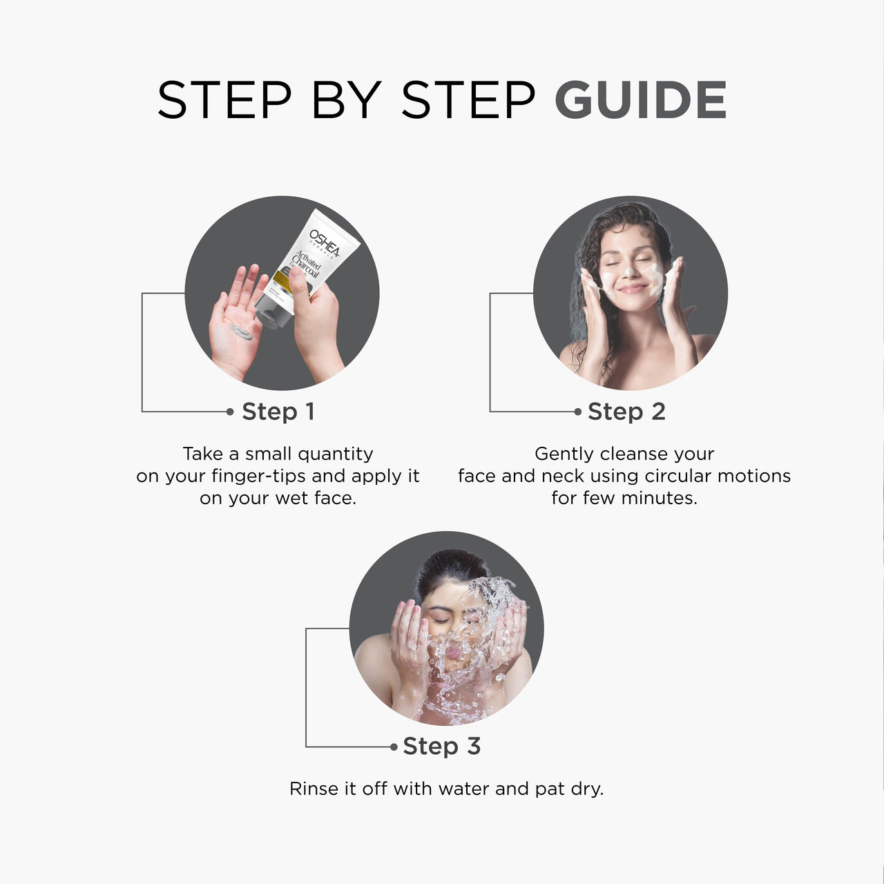 Oshea Herbals Activated Charcoal Facewash For Men and Women | Removes Black Heads & Uneven Skin Tone with Activated Charcoal & Licorice Extracts | Paraben, Silicon & Mineral Oil Free (Pack of 2)