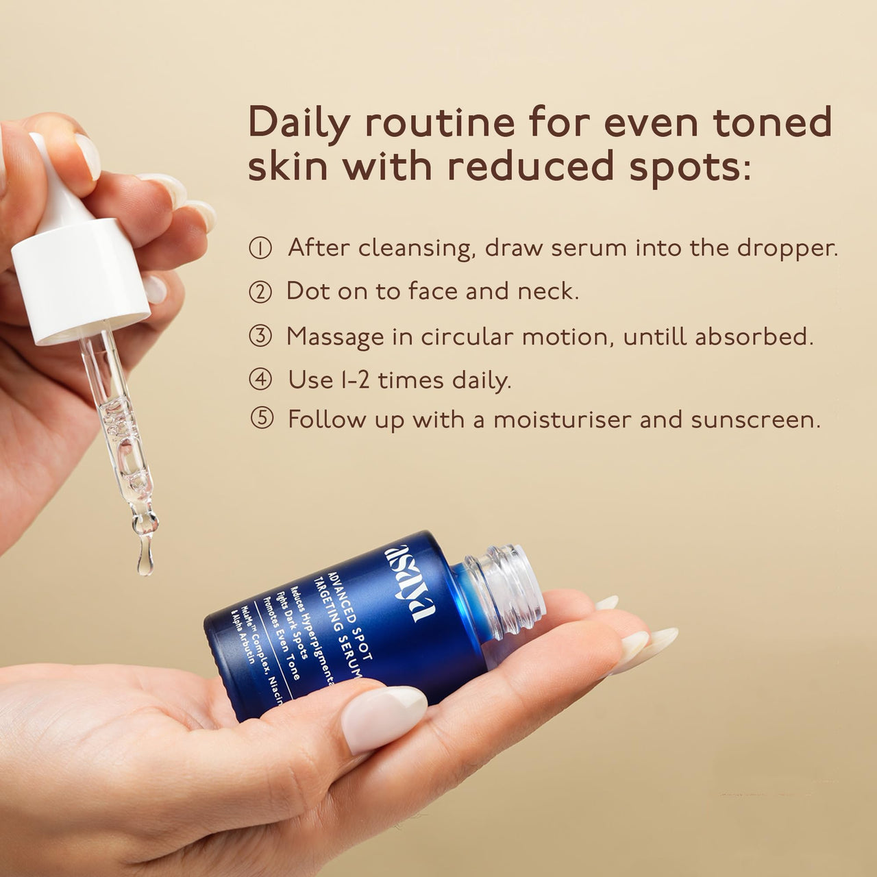 Asaya Advanced Pigmentation Serum | Reduces Dark Spots, Acne Marks & Hyperpigmentation | MelaMe™ Complex, Niacinamide & Alpha Arbutin | Evens Skin Tone & Brightens Dull Skin | Non-Irritating | Lightweight & Fast Absorbing | For Men & Women | Oily, Dry & S