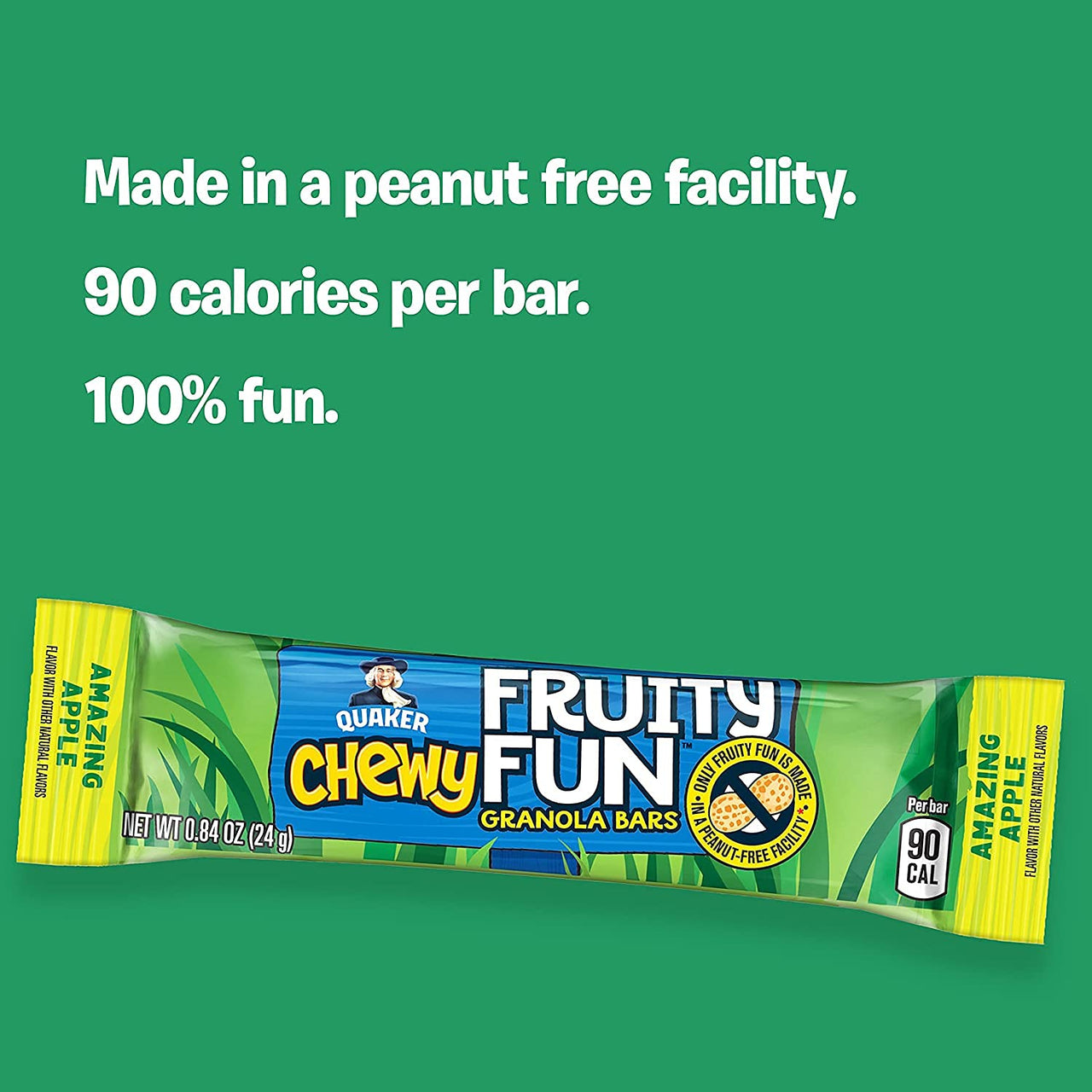 Quaker Chewy Fruity Fun Granola Bars, Amazing Apple, 0.84 Oz, 6 Count