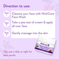 WishCare Collagen Boosting - Advance Repair Night Cream - With Retinol, Niacinamide, GrapeSeed, Sea Algae, Jojoba & Rosehip - For Anti-Aging, Skin Firming & Plumping Skin - 50 gm (WARNC50)