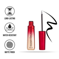 Seven Seas Waterproof | Smudgeproof | Long Lasting | Intense Black | False Eyes Eyeliner (Black,2.5g)