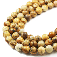 8mm Jasper Beads Natural Gemstone Beads for Jewelry Making Energy Healing Crystals Jewelry Chakra Crystal Jewerly Beading Supplies 15.5inch About 46-48 Beads Picture Jasper 8MM