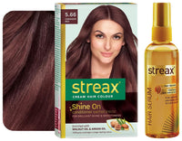 Streax Hair Serum 125ml, Vitalized with Walnut Oil, For Hair Smoothening & Shine, For Dry & Frizzy Hair Permanent Hair Colour, 100% Grey coverage, Infused with Argan and Walnut Oil