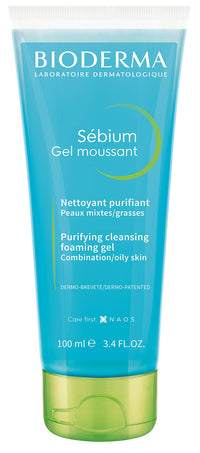 Bioderma Sebium Gel Moussant Purifying Cleansing Foaming Gel Combination To Oily Skin, 100ml