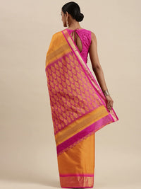 Pandadi Saree Women's  Cotton Silk Saree With Blouse Piece