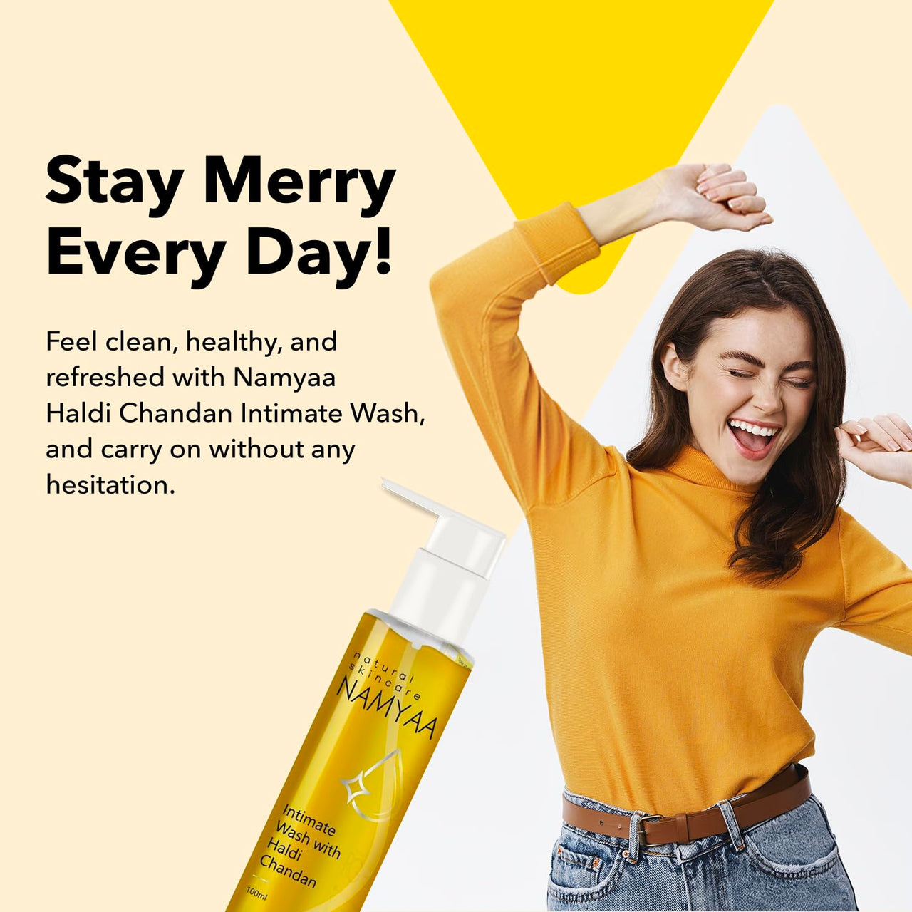 Namyaa Haldi Chandan Intimate Hygiene Wash | With Germ and Odour Protection | pH Balanced 100g