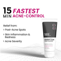 ThriveCo Goodbye Acne™ Face Wash | Reduces Acne-Causing Bacteria & Sebum Production | Men & Women, 100ml