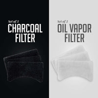 OVENTE 1.5 Liter Electric Deep Fryer FDM1501BR Charcoal and Oil Vapor Replacement Filter Set Pack of 3, White and Black ACPFDM1503, 1.5L