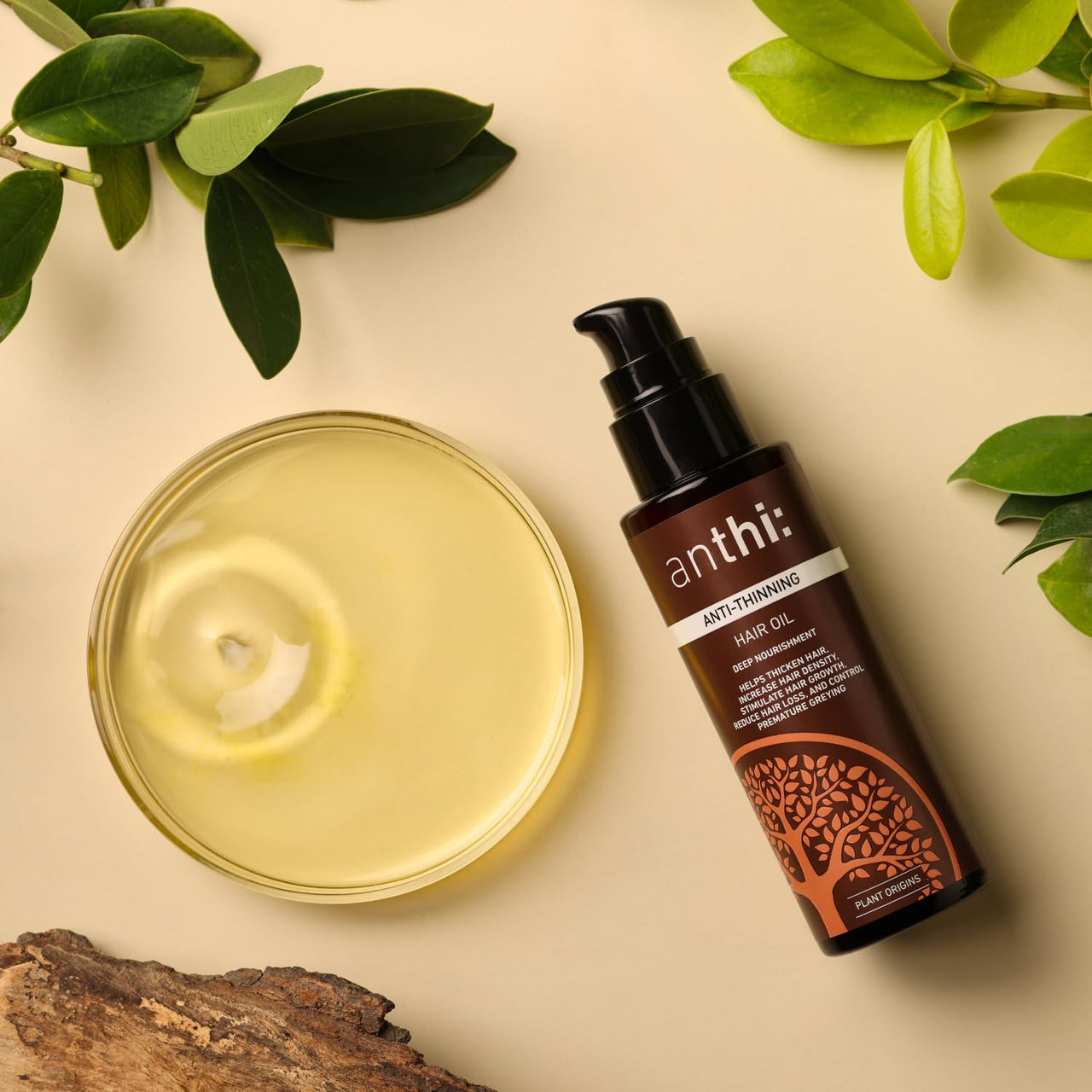 anthi: Anti-Hair Thinning Oil with Onion, Bhringaraj, Rosemary Extracts | For Hair Thickening & Growth | With Neem Wood Comb | Mineral Oil Free | For Men and Women 50 ml