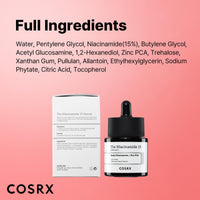 COSRX Niacinamide 15% Face Serum 20Ml, Minimizing Pores & Sebums, Blemish Treatments For Discoloration, Dark Spots, Enlarged Pores, Artificial Fragrance & Parabens-Free