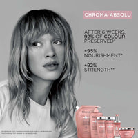 Kérastase Chroma Absolu Riche Shampoo for Color-Treated Hair 250ml | Sulphate Free Colour Protect Shampoo | Medium to Thick Hair| Infused with 3 Restoring Acids and Centella Asiatica