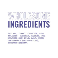 Three Dog Bakery From Our Kitchens Grain Free Meaty Filet Strips, Chicken with Carrots Flavor, Premium Treats for Dogs, 12 Ounce Resealable Pack