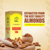 Dabur Badam Tail : Sweet Almond Oil | Rich in Vitamin -E for Healthy Skin , Hair and Body - 100ml