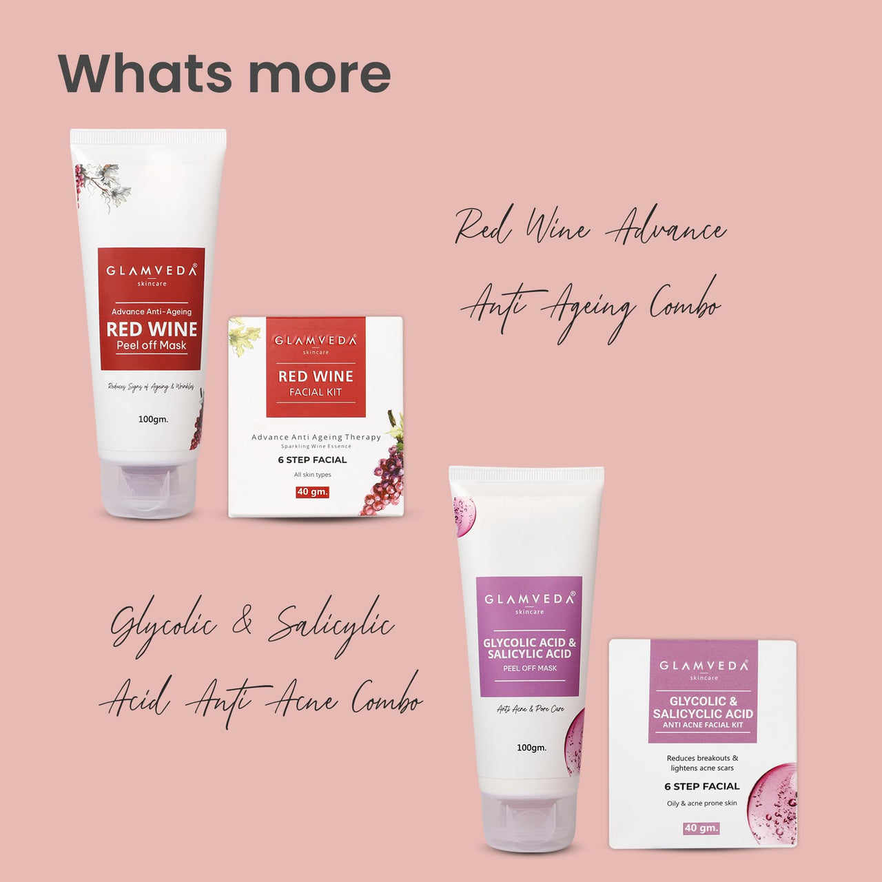 Glamveda Watermelon & Collagen Anti Ageing Combo For Delay's ageing ( Facial Kit + Peel Off Mask )