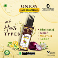 Passion Indulge Natural Onion Hair Growth Oil 100ml & Neuropassit NTstress Hair Fall Control & Cooling Oil 100ml Combo