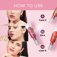 Hilary Rhoda Touch Of Mousse Lipstick | Matte Finish & Long Lasting | Infused with Vitamin E | Weightless & Liquid Lipstick with Mousse Finish | Smudge & Water Proof | Vegan - 5ml (Ruby Pink - Shade 08)